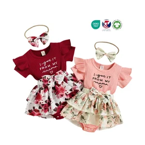 Infant Clothes Girl Cotton Romper Toddler Rompers One Pieces Playsuits Jumpsuit 2PCS Plain Baby Rompers