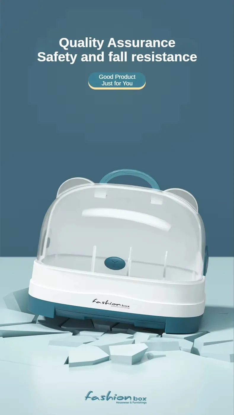 Direct Price Bottle Drying Rack with Drainer Board Plastic Baby Feeding Bottle Storage Box Stand Type for Kitchen & Living Room supplier