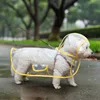 Impermeable para perros [ribete amarillo transparente]