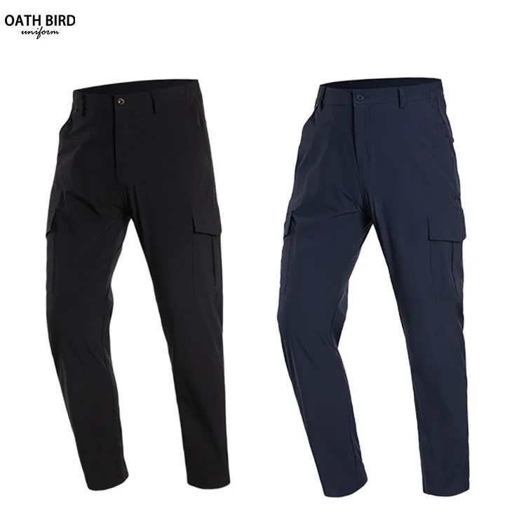 Wholesale Custom LOGO Multi Pockets Cargo Pant for Men Restaurant Bar Barista Casual Work Uniform Bartender Waiter Outdoor