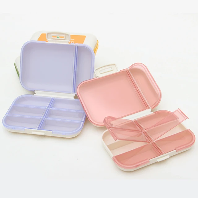 Персонализированный логотип 8 отделений карманный маленький 7 дней футляр для таблеток переносной пластиковый