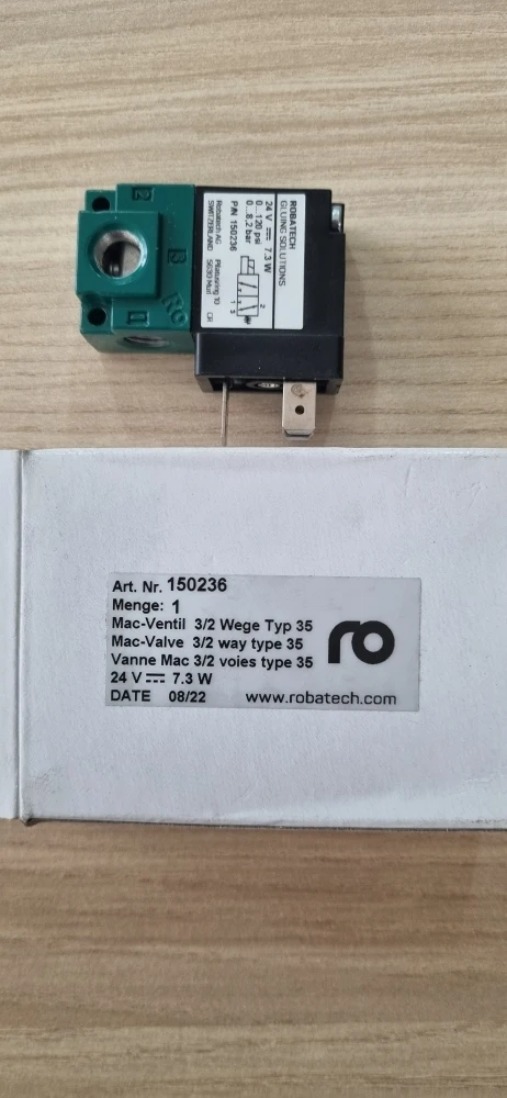 Robatech 150236 Electric Solenoid Valve - Pilot Structure for Gas Media ...