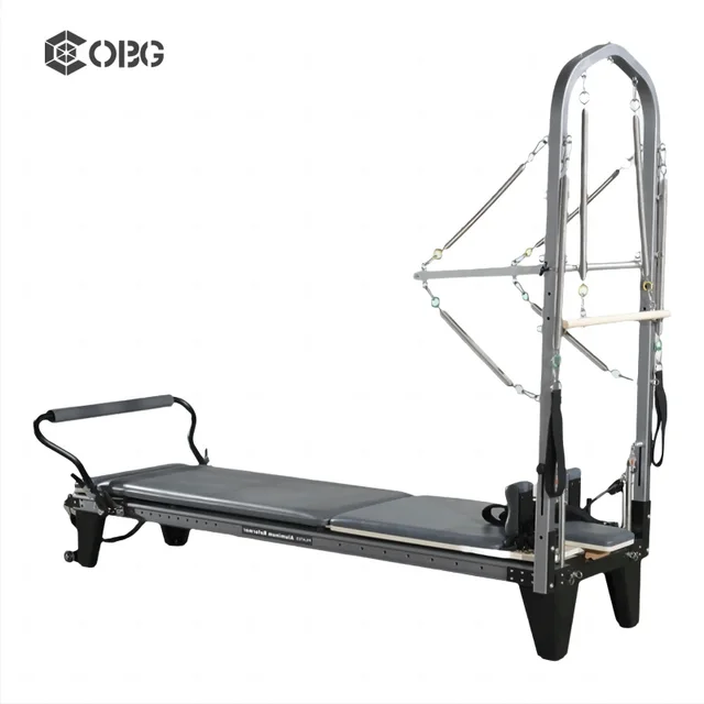 Professional Gym Fitness Equipment  Aluminum Pilates Reformer Machine with Half Tower Pilates Reformer for Home Yoga Use