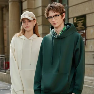 High-end Unisex Autumn Heart Pattern Hooded Workwear-330g Cotton Polyester American Heavy Duty Loose Fit Hoodie