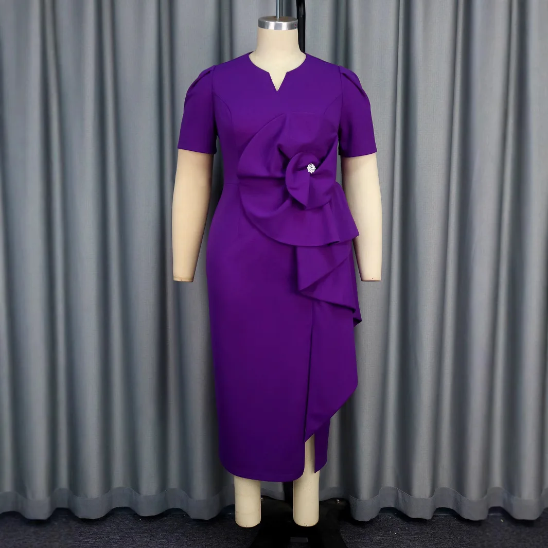 open lace back dress Allegra K Business Pencil Dress for Women's 3/4 Sleeve Office Dresses with  Belt X-Small Purple at Amazon Women's Clothing store