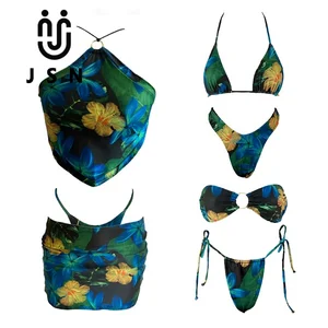 JSN 2026 Custom Logo Color Bikinis Woman Swimwear Print Swimsuit Customized Bikini