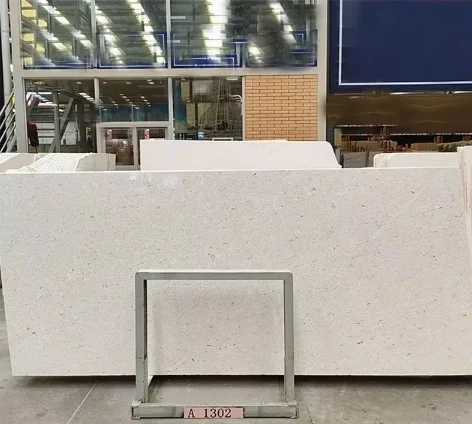 product modern outdoor decoration beauty nature stone flooring 2400mm1200mm18cm crema pearl limestone slab travertine outdoor modern407-1