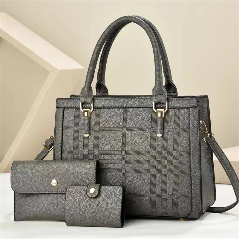 Large Capacity Fashionable Women's Tote Handbag PU Material with Zipper Closure Sac  Mai aperçu 13