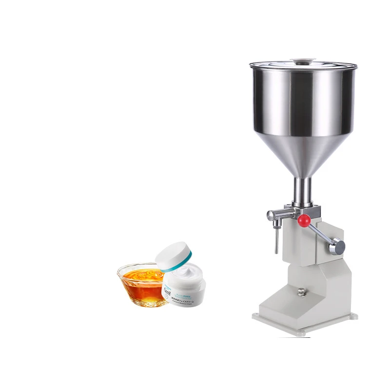 TEBAK 5-50ml Table Stand Double Hopper Filler for Cream Liquid Oil Gel Jam Semi-auto Double-hopper 1-head Paste Filling Machine