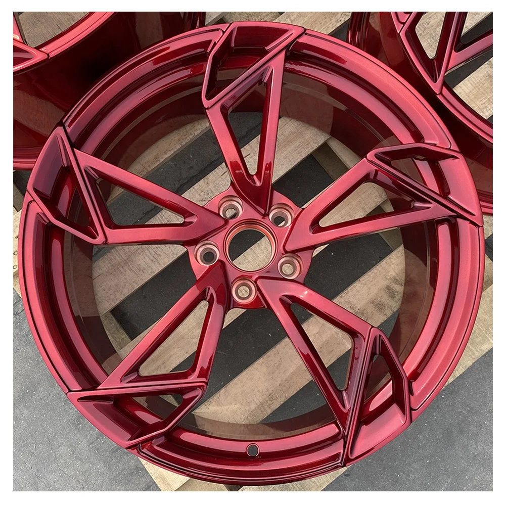 GVICHN monoblock wheels custom brushed red racing car wheels 20 21 22 24 inch 5x112 5x114.3 aluminum alloy forged car rims