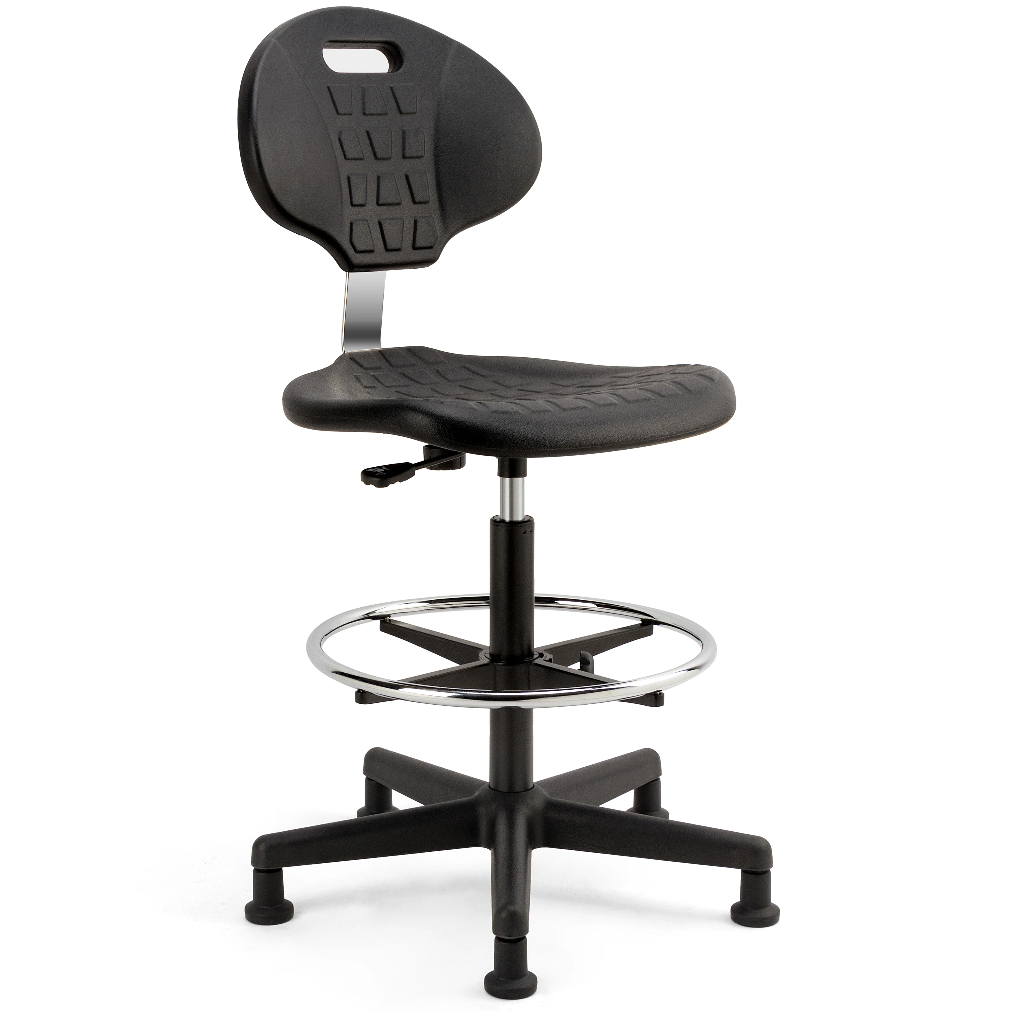 Adjustable Swivel Lab Chair for Counter/Drafting/School PU Plastic Material Laboratory Hospital Furniture Comfortable Lab Stool