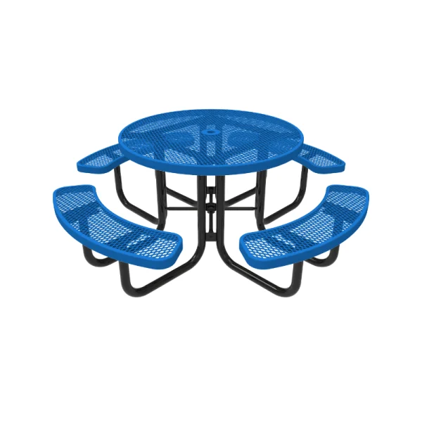 Outdoor Furniture Expanded Metal 6ft 8ft Long Commercial Picnic Dining