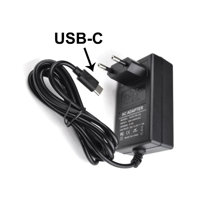 Input 100-240v Output 5.1v 5a Power Adaptor 5v 5a Power Supply Usb-c ...