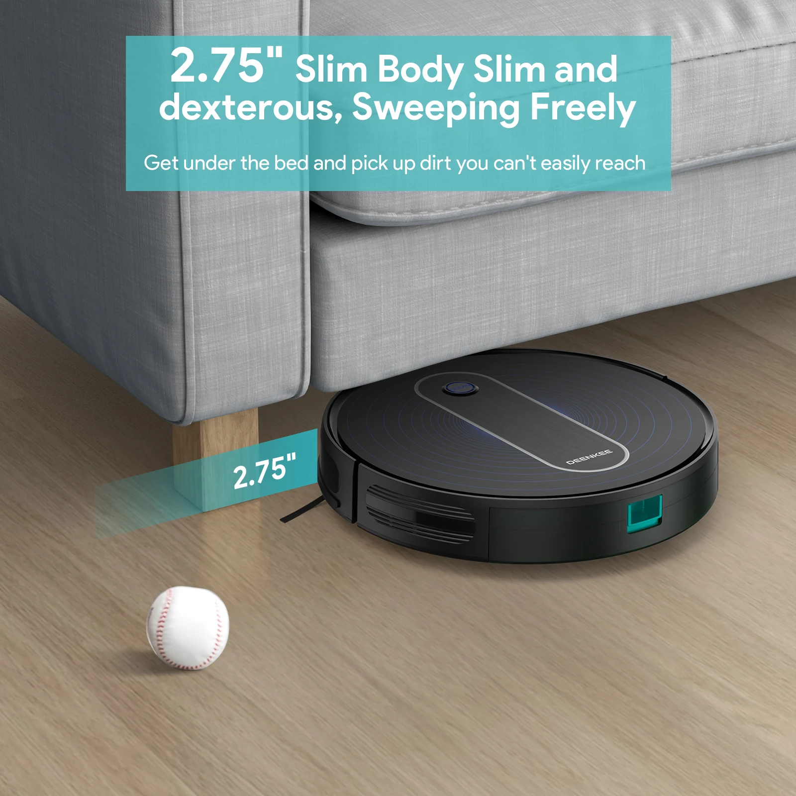 deenkee robot vacuum cleaner 2000pa