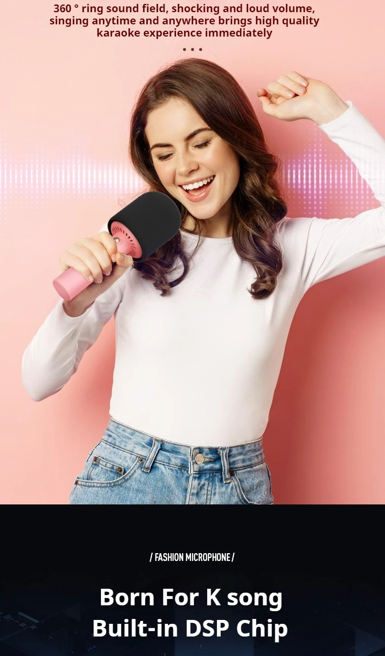 Children's Karaoke Microphone YQ005 Big Battery Long Life Mushroom Type New Microphone for Daily Baby Coaxing(pic3)