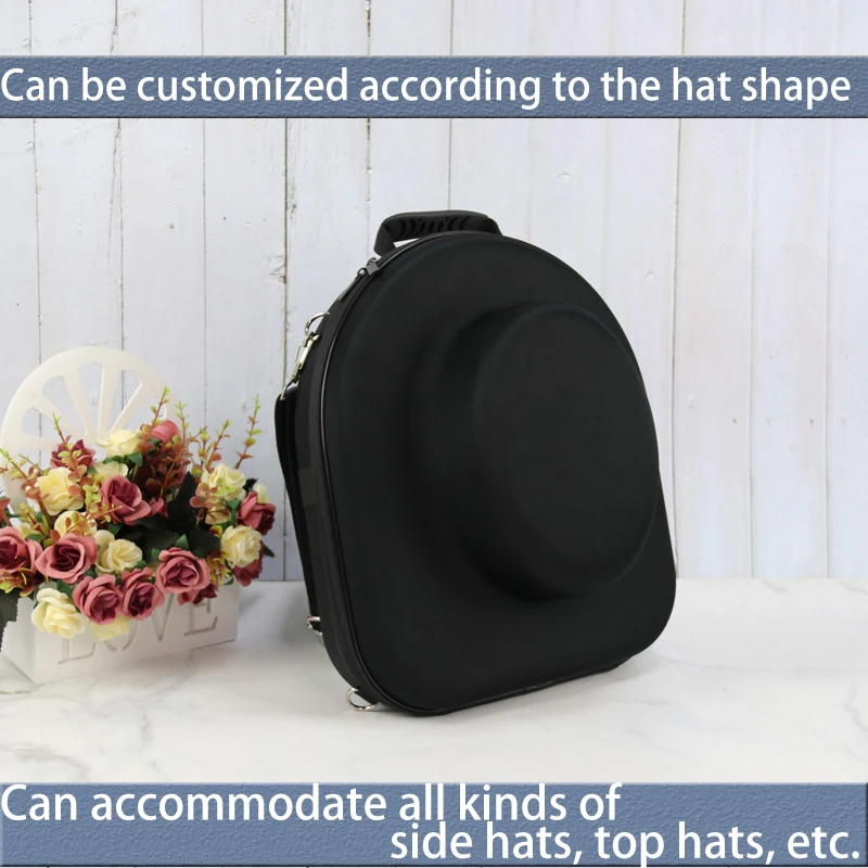 Wholesale Custom Logo Portable Plastic Hat Case Waterproof Carrying Cowboy Hat Travel EVA Hat Case supplier