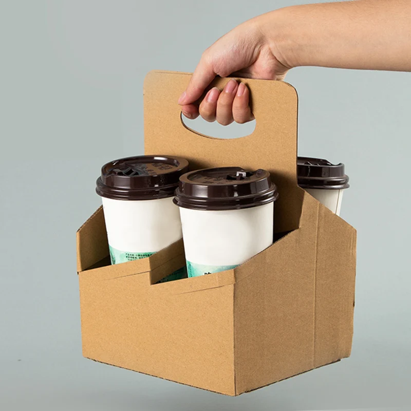 Portable Drink Carrier, Reusable 6 Cup Caddy