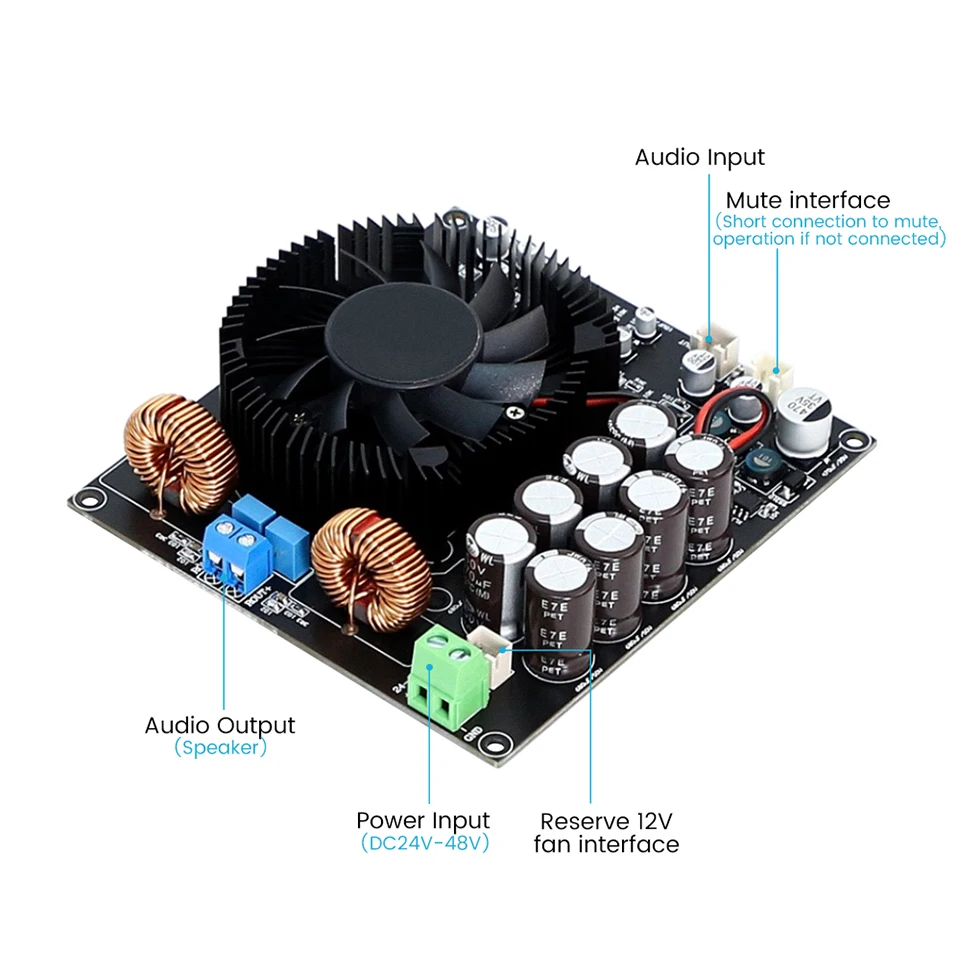 600w tpa3255功放板d类单声道声音放大器扬声器家用放大器