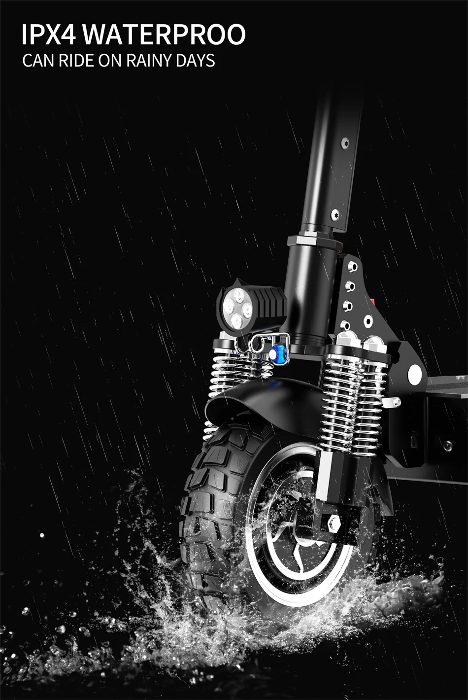 Emanba Adult 48v 52v 2400w Dual Motor 65km/h 10 Inch Folding Off Road