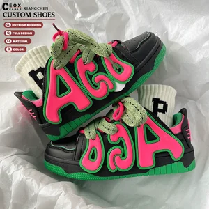 Custom Logo 2026 New Trendy Men's Chunky Platform Skateboard Shoes Men Designer Casual Sneakers Custom Sneakers