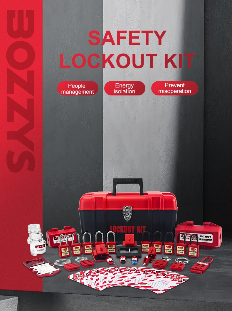 BOZZYS Personal Electrical Lockout Tagout Kit - 39 Pack