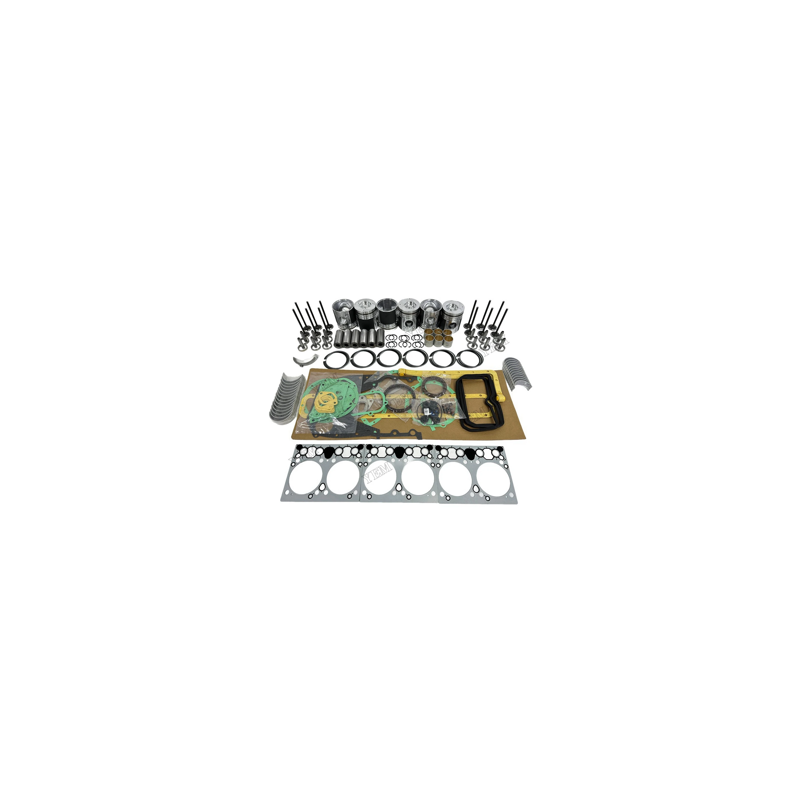 DE08 Overhaul Kit With Piston Rings Bearing Valves Full Gasket Kit Fits for Doosan / for Develon Aftermarket Engine Spare Parts