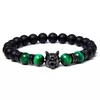 Green tiger eye+matte black