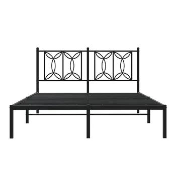 Modern  Metal Bed with Iron  Frame for Home Apartment Farmhouse Hotel Bedroom or Living Room Use