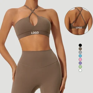 Women's Adjustable Sport Top New Arrival Elastic and Breathable Fitness Gym Twist Bra Custom Plus Size Front Logo