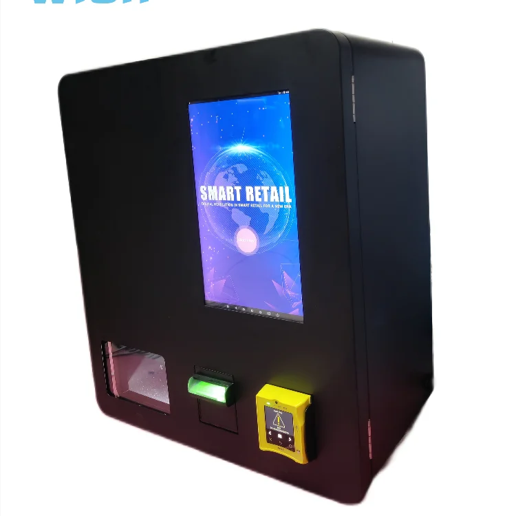 Combo Vending Machine Mini Wall Mounted for Condom Products Support  Card Reader with LED Light