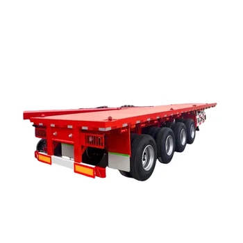 30ft 40ft 15 Meters Flatbed Skeletal Tandem Interlink 4x4 Car Truck Trailer Sale 53ft Superlink Flatbed Trailer