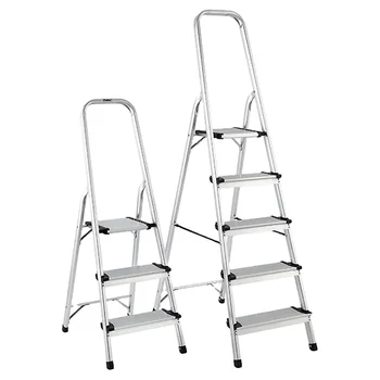 5 Step Aluminum Aluminum Extension Folding Step Single Straight Ladder Folding Multi Position Ladder