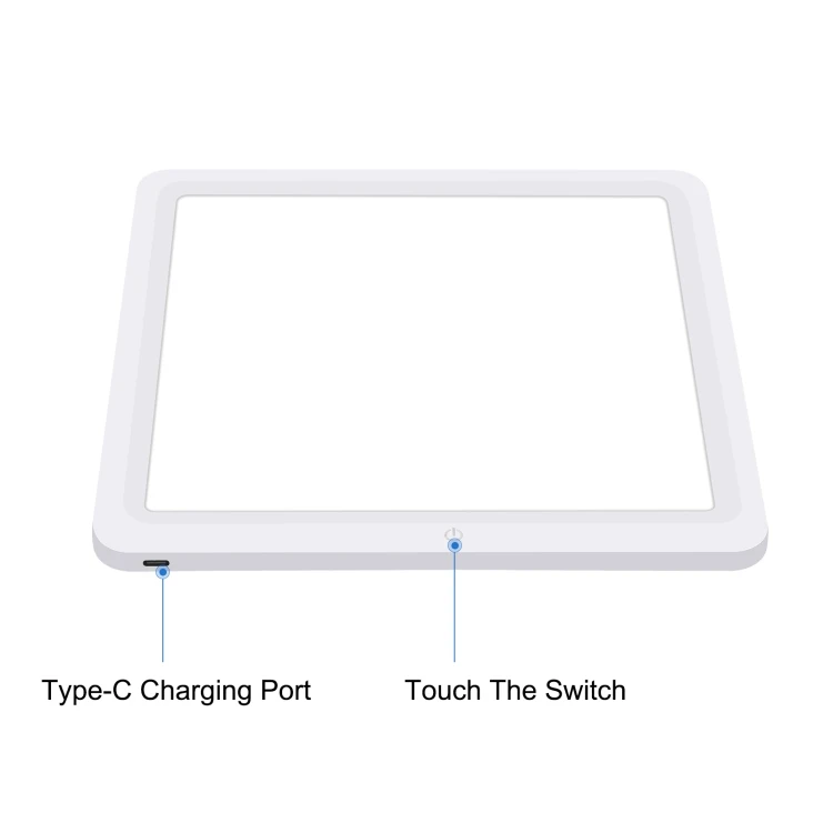 PULUZ 600LM 20 cm LED Photography Shadowless Bottom Light Lamp Panel Dimmable for Photo Studio Shoot Tent Box