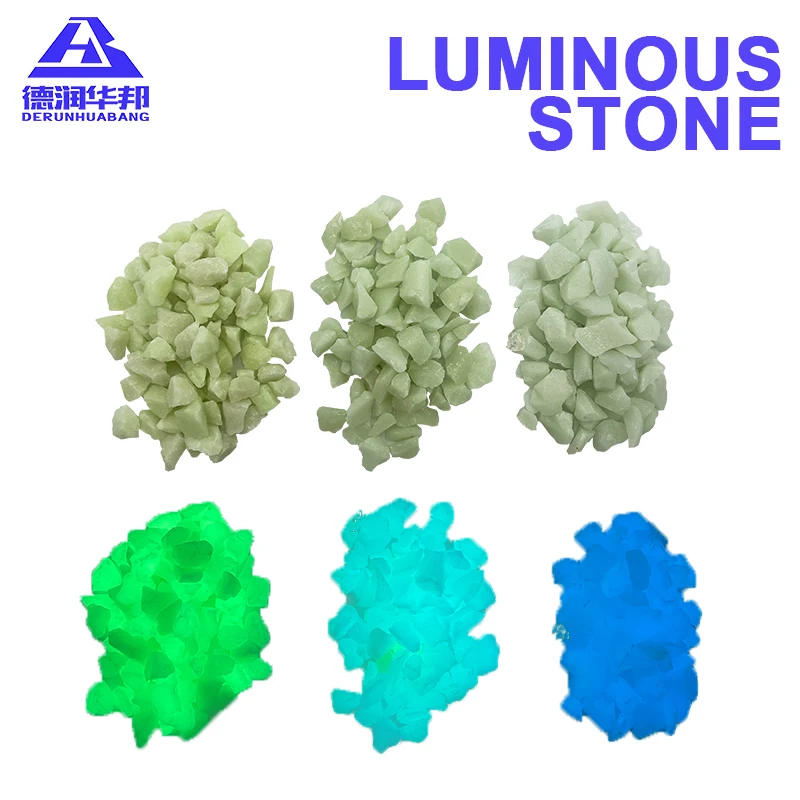 Huabang glowing pebble  glowing stone  luminous pebbles blue artificial resin glowing stone green color