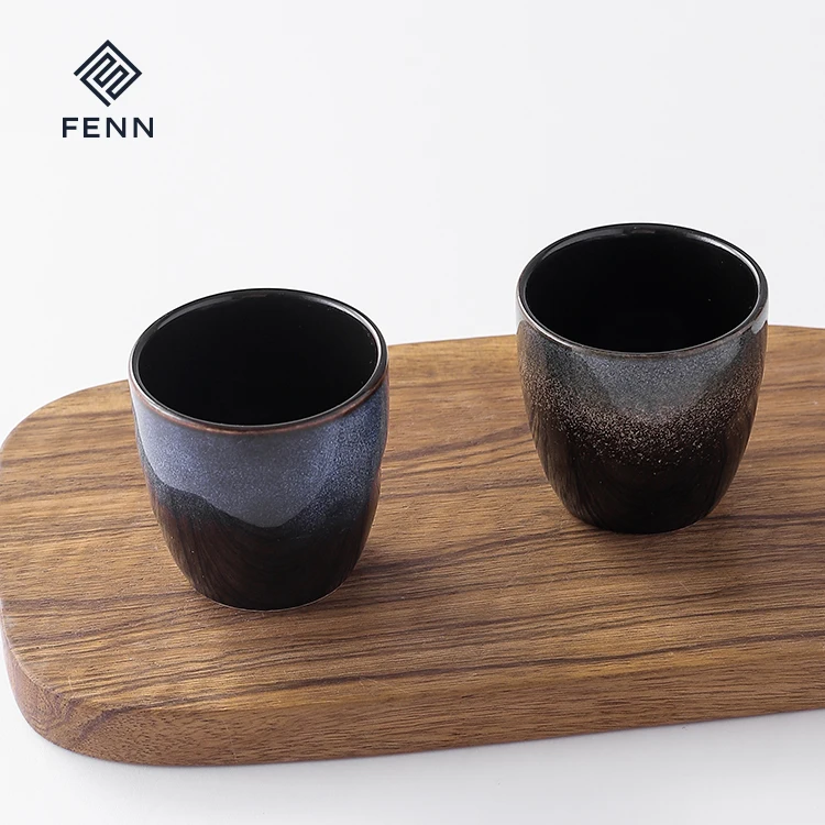 Jaapan Style Ceramic Cupping Color Glazed Design Sake Cups Arabic Cafe Cups Custom Vintage Porcelain Coffee Cup
