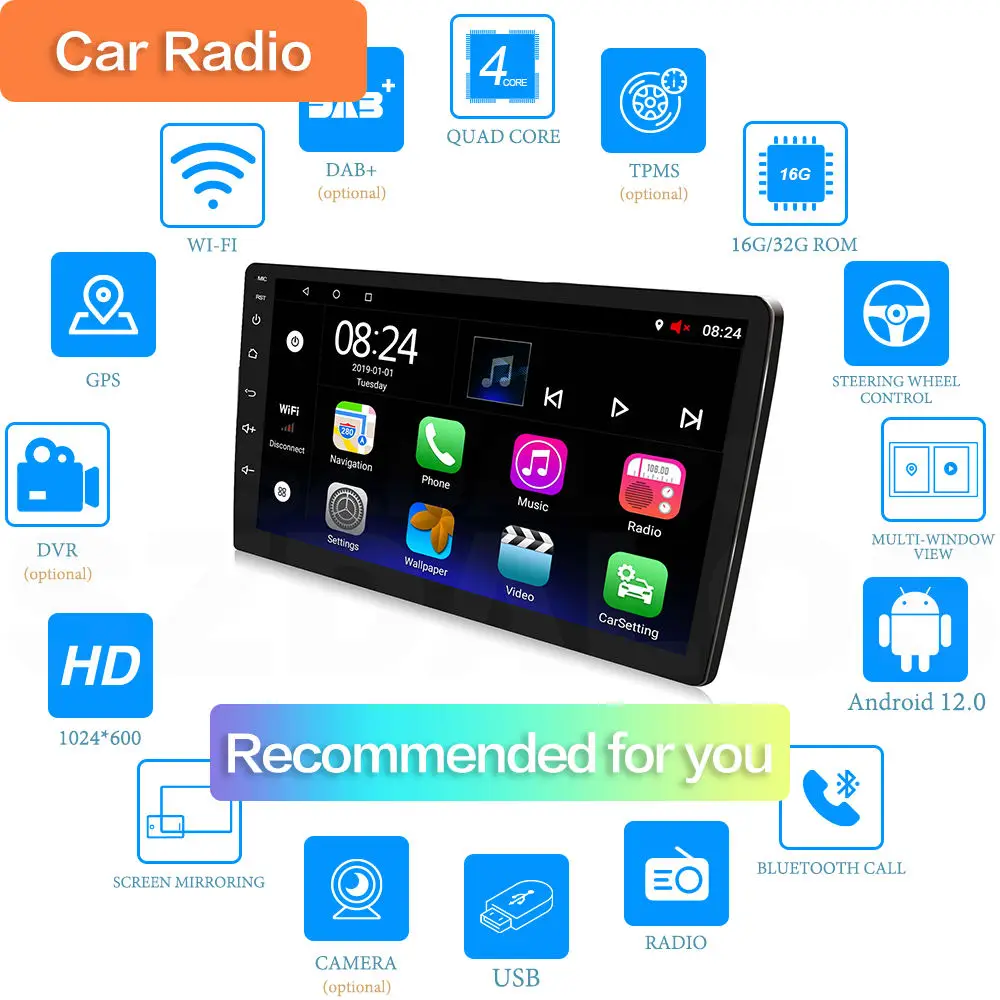 MTK6580 9 Inch Android Car Radio with CarPlay & Android Auto