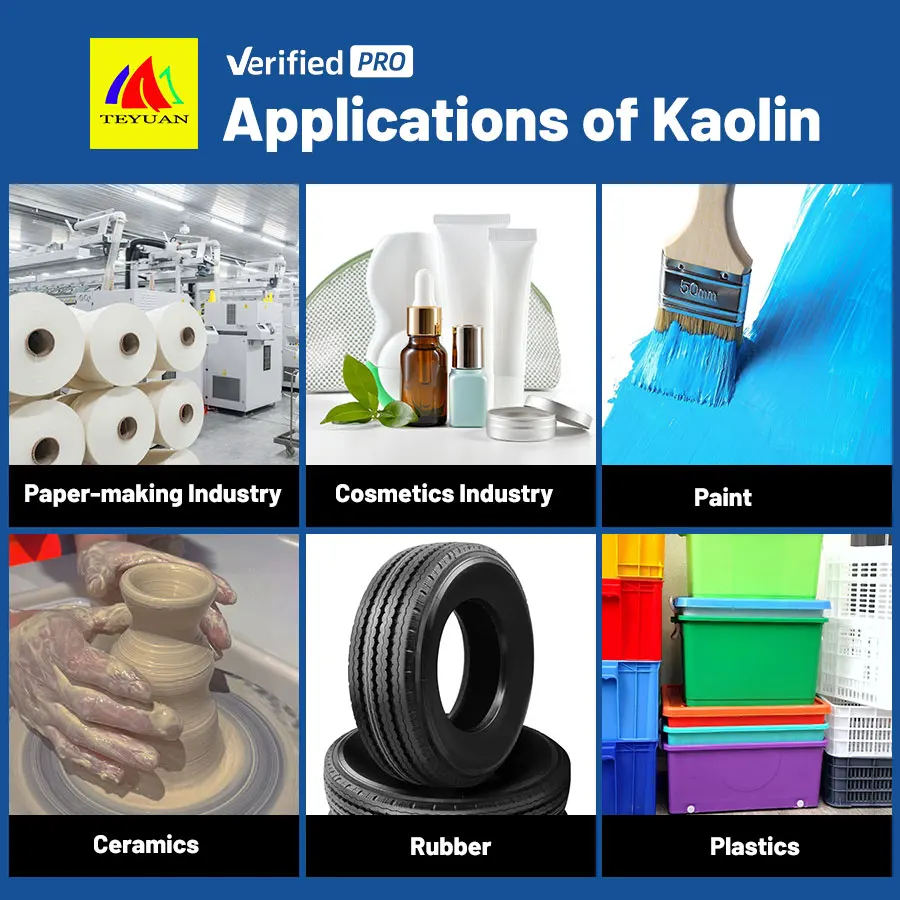 Factory Provides Washed Calcined Kaolin Clay for Ceramic  Raw Material Kaolin Powder High - Quality for Bright White Coatings