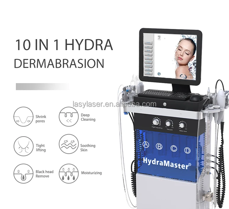 Salon Use Skin Management Beauty dermabrasion machine / hydro facial machine with skin analyzer