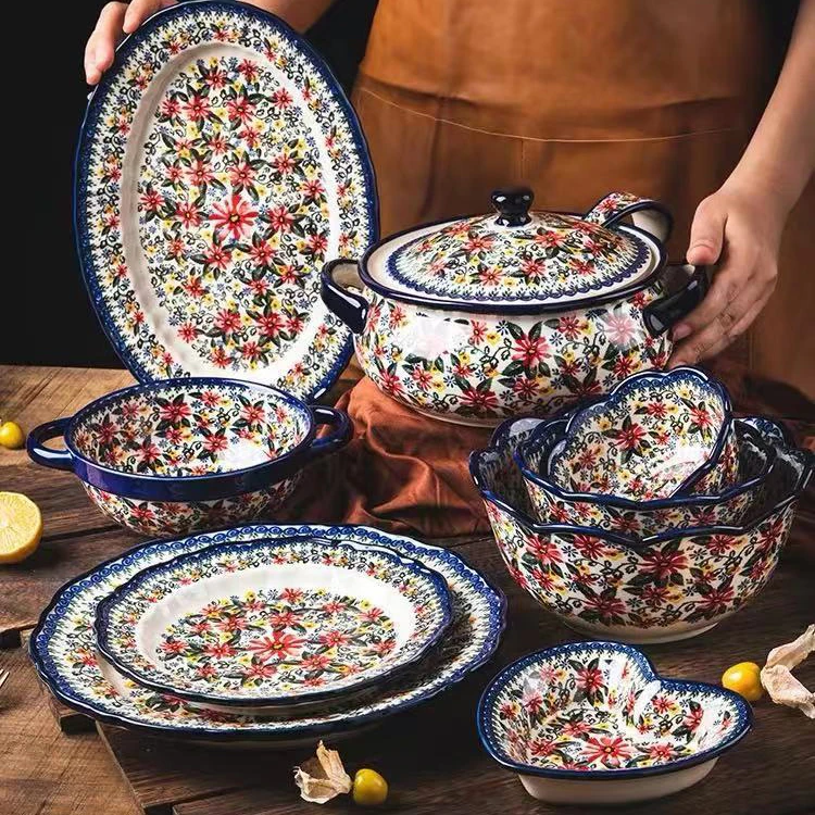 Ethnische Elemente Elegante Dubai Geschirrsets Tafelgeschirr Tafelservice Türkisches Keramik-geschirrset