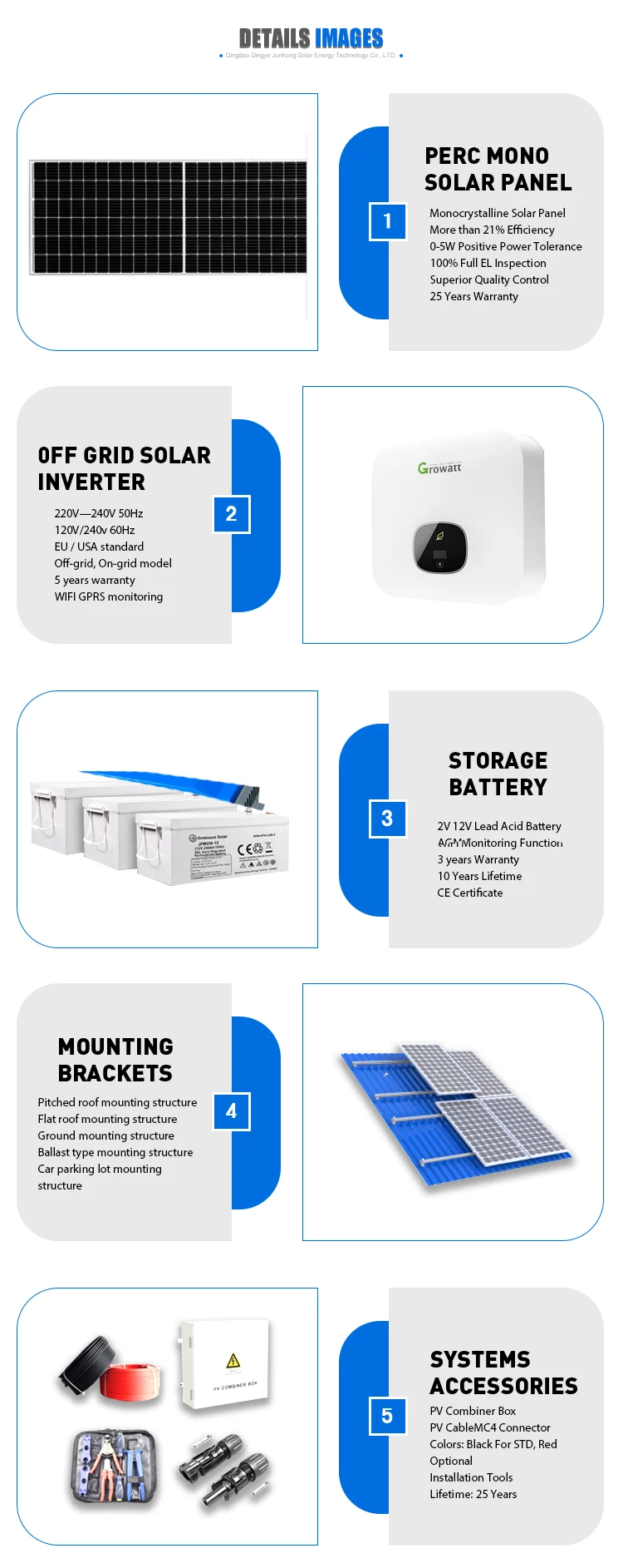 5KW off Grid Solar Power Station - Reliable Home System