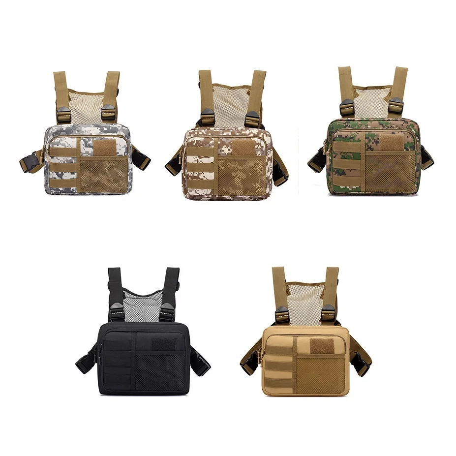Mountaineering Compact Huntingtrauma Camouflage Men Messenger Vest Chest Crossbody Bag Waterproof Tactical Sling Bags
