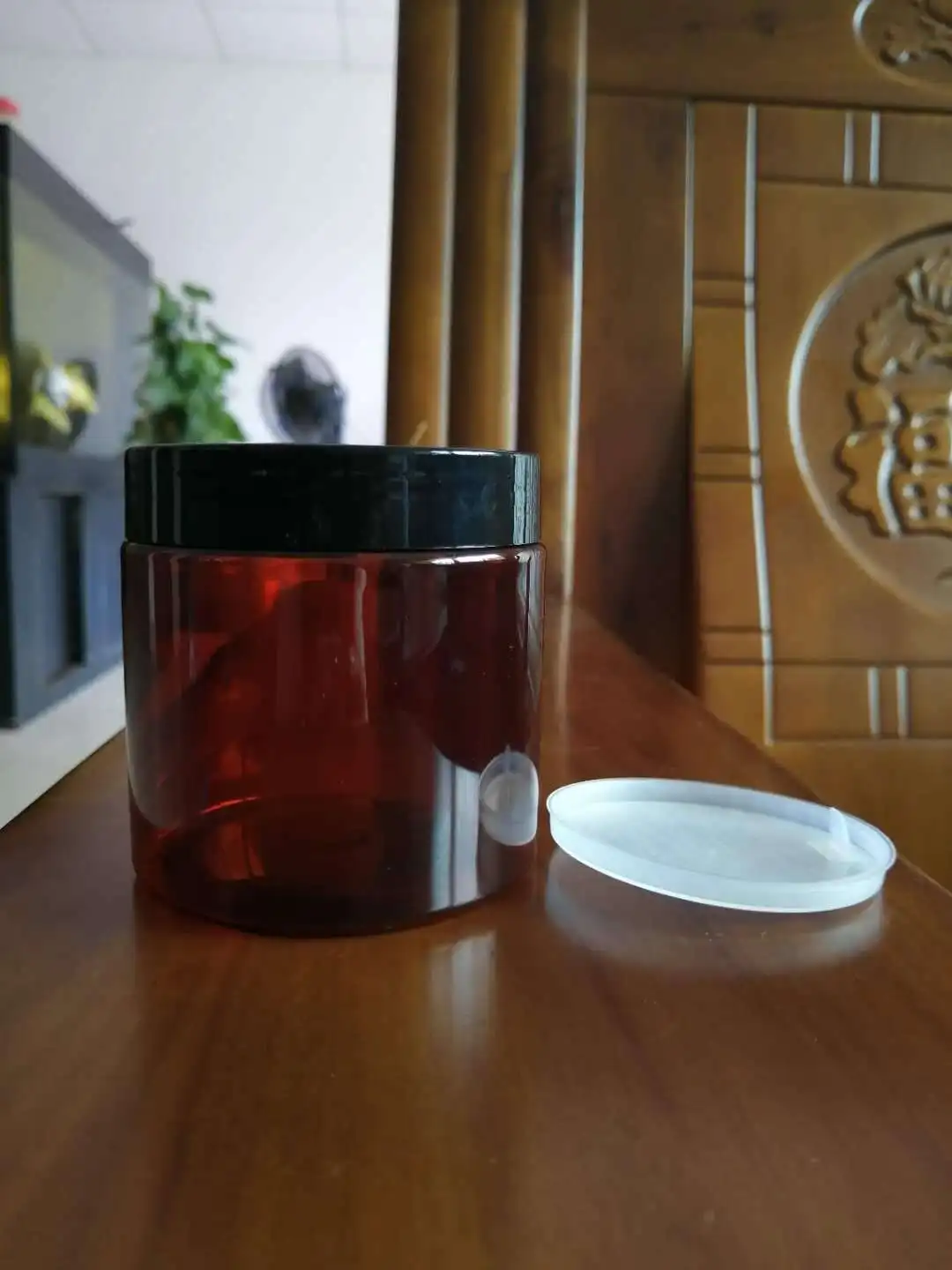 RTCO chroming plastic pill container supplement plastic jar