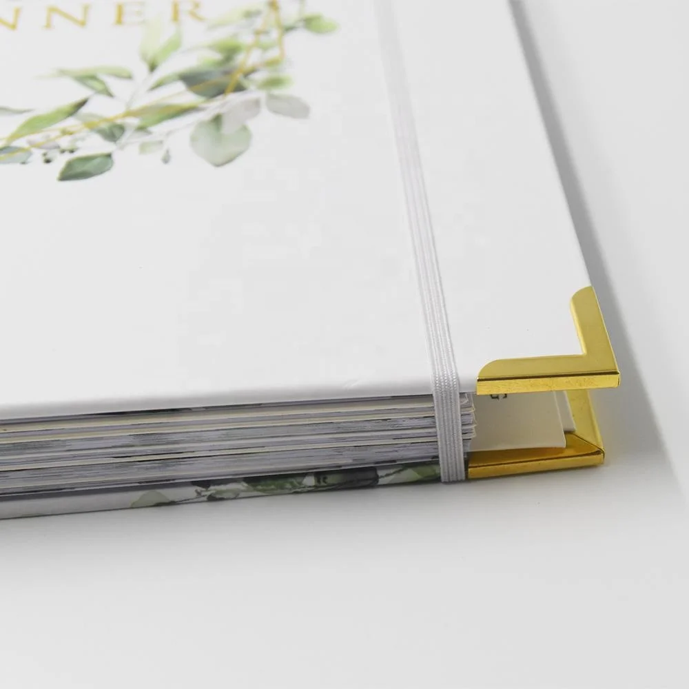 
Индивидуальный Золотой переплет в твердой обложке, Свадебный планировщик/Свадебный планировщик, дневник, органайзер 