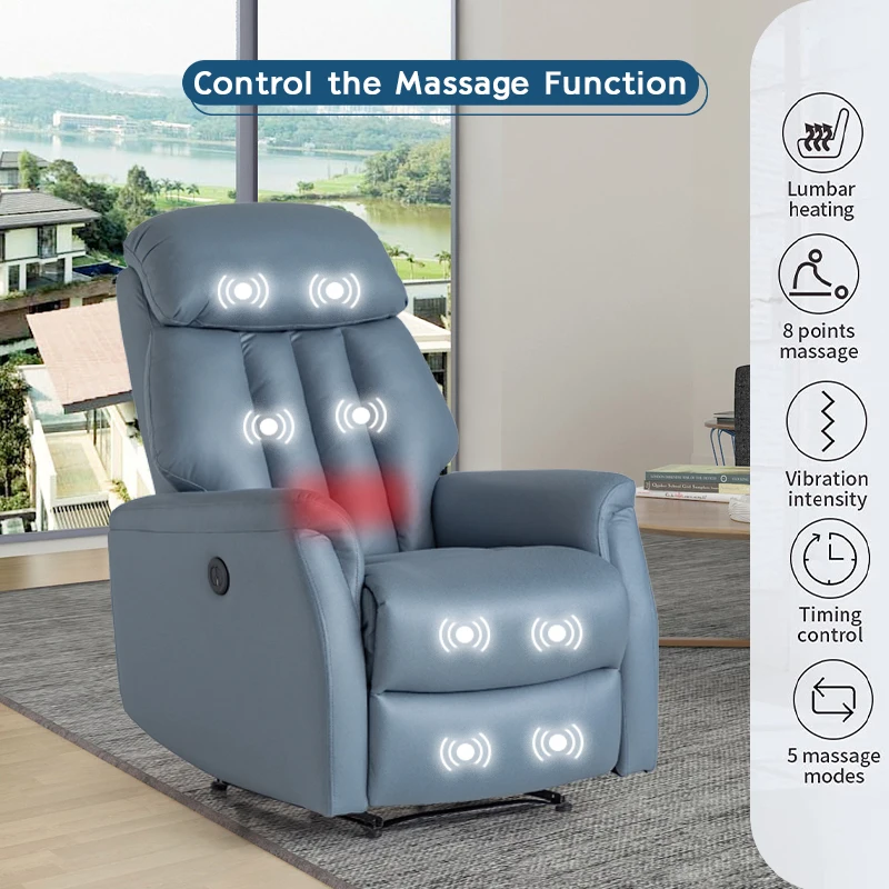 Geeksofa Modern Lazy Boy Leather Or Fabric Power Electric Rocking Swivel Massage Recliner Chair 7868