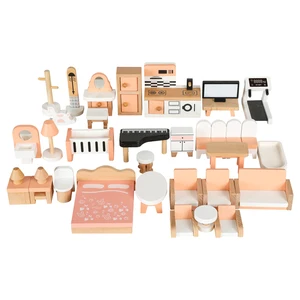 2026 New Arrivals Best-Selling Small Furniture 34-Piece Set Manufacturer Direct Sale Montessori Educational Toys for Boys Girls