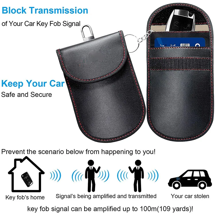 Waterproof Faraday Anti-Hacking Case Blocker Bag RFID Signal Blocking Antitheft Products Faraday Pouch Key fob Protector