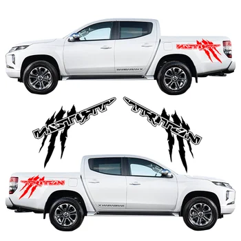 1 Pair Pick Up Stickers Off Road 4x4 Graphic Decal Sticker for Mitsubishi TRITON Pickup Truck Vinyl stickers