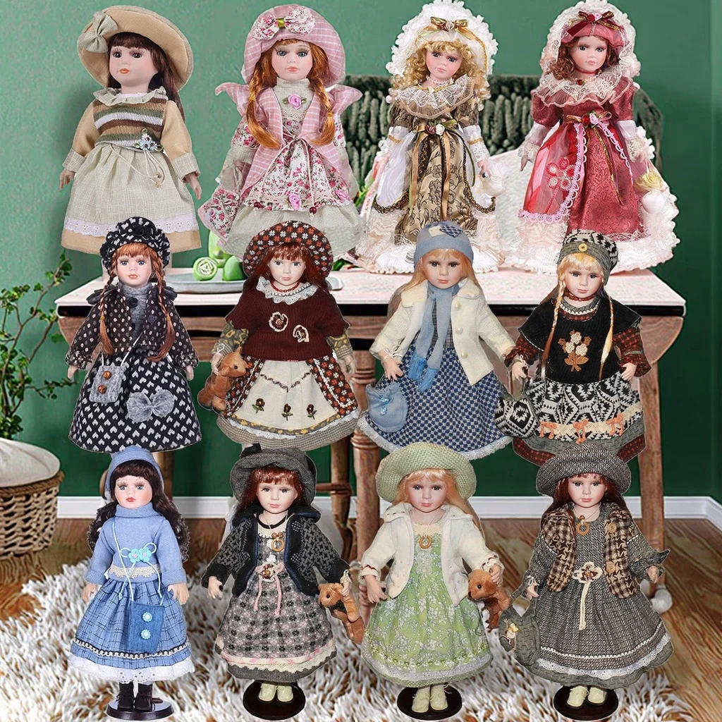 2025 Yiwu Factory Cheap Fairy Porcelain Doll Heads and Arm Handmade 12'' Cute Ceramic Doll Wholesales(12''/16''/18'')