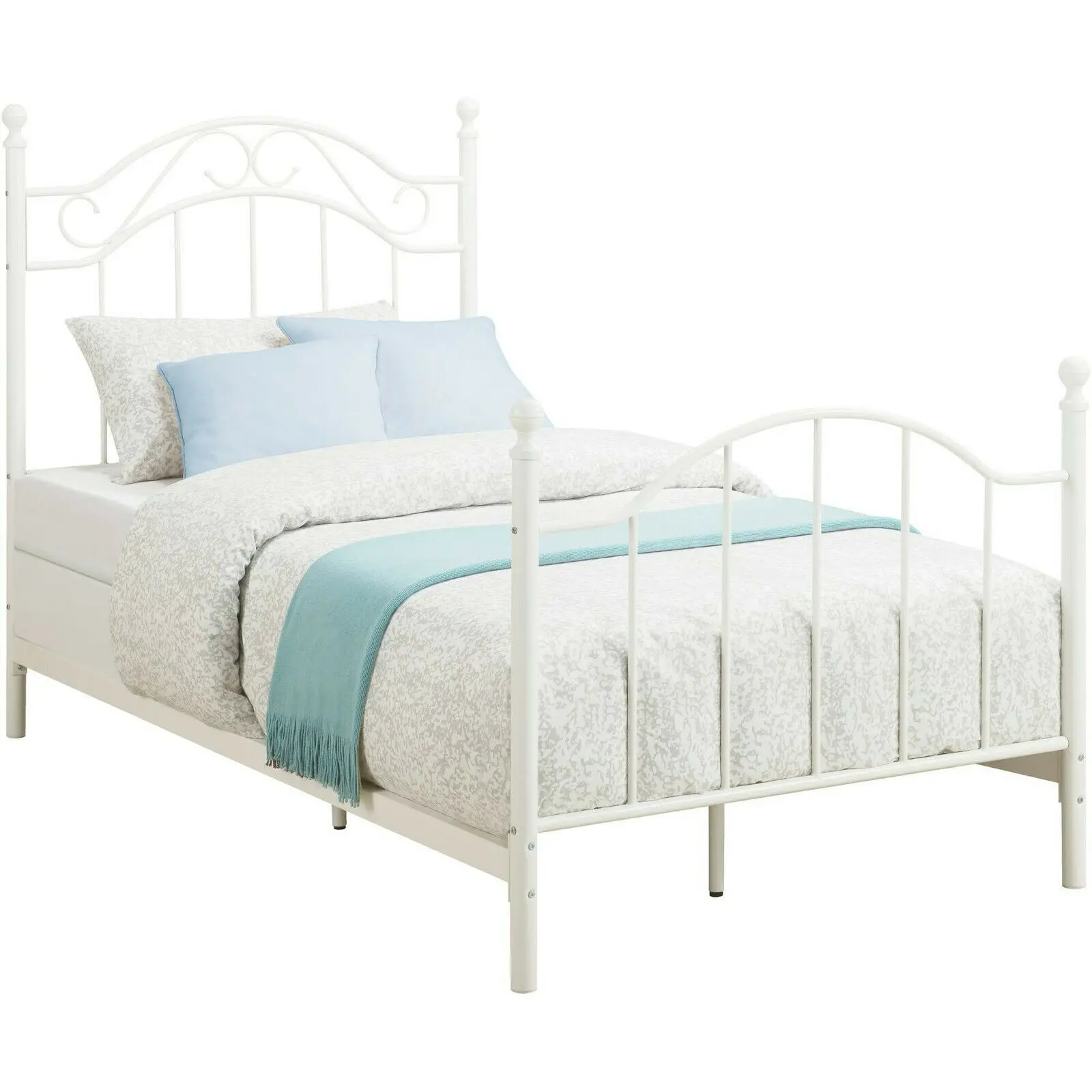 White Twin Bed Girls Women Metal Farmhouse French Country Cottage Style Classic Buy White Twin Bed Metal Single Beds For Sale Iron Bed Frame Product On Alibaba Com