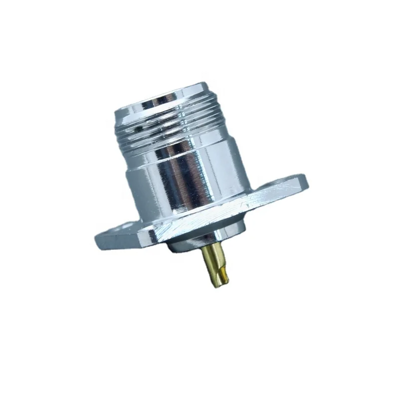N Female Solder Attachment 4-Hole Flange Mount Jack Connector